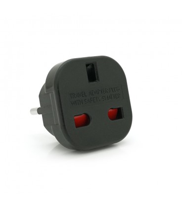 Переходник на евророзетку YT-9625B Black, 110-250V, 10-16A, 1800W