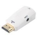 Конвертер-адаптер HDMI (тато) на VGA (мама), White, CristalBox