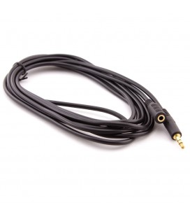 Подовжувач Audio DC3.5 тато-мама 1.5м, GOLD Stereo Jack, (круглий) Black cable, Пакет Q500