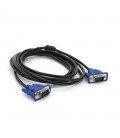 Кабель Merlion VGA 3 + 2 3m, male to male (тато-тато), 2 фериту, чорно-синій, пакет Q150
