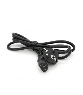 Кабель живлення Schuko PC-186 CEE7 / 7-C13, 1.5M, 0.75mm, OEM (євровилка) Q25 / 250