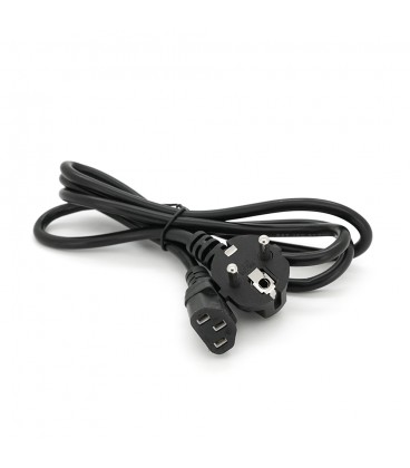 Кабель живлення Schuko PC-186 CEE7 / 7-C13, 1.5M, 0.75mm, OEM (євровилка) Q25 / 250