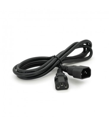 Кабель живлення вторинний PC-monitor 1.8m, 0.75mm, 3pin, IEC C13-C14, OEM Q200