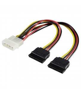 Перехідник-дільник живлення SATA (4P-2xSATA), 0.2m, Пакет