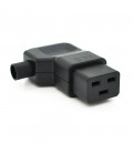 Триконтактний роз'єм IEC320 C19 мама (кутовий), 250V, 16A, під викруткову збірку Q50/500