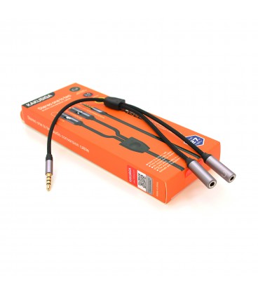Развитвитель аудио iKAKU KSC-570 HUIYIN для наушников и микрофона, Jack 3.5 (папа ) 4 pin &gt,2*Jack 3.5(мама) 3 pin , круглый, 