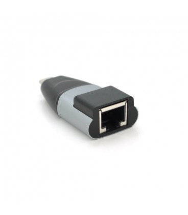 Перехідник  Type-C (тато)/RJ-45 (мама), chip:RTL8153, 1000Mbps, Black