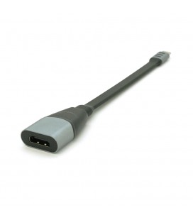 Конвертер Type-C (папа)/HDMI(мама), 18cm, плоский, Black-gray