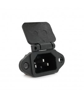 Триконтактний роз'єм AC04 тато з кришкою, 250V, 10A, під викруткову збірку, Q200