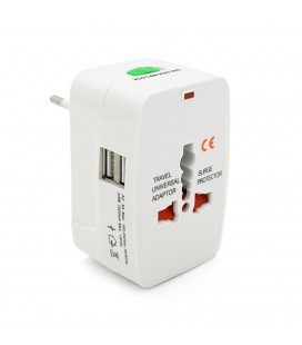Універсальний переходник все стандарти розеток 5 in 1 + USB