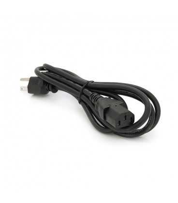 Кабель живлення USA 1.80m, 0.5mm, PC-184/2 B-C13 3 pin із заземленням (американський роз'єм), Black, OEM Q25