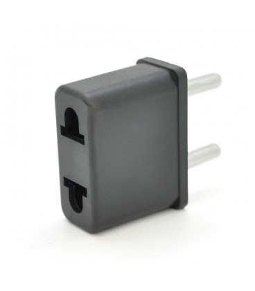 Перехідник на євророзетку, 125-250V, 6A, 500W, в упаковці 100 штук, ціна за штуку, Black