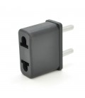 Перехідник на євророзетку, 125-250V, 6A, 500W, в упаковці 100 штук, ціна за штуку, Black