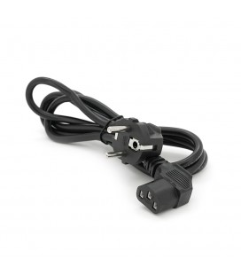 Кабель живлення Schuko кутовий PC-186A CEE7 /7-C13, 1.5M, 0.75mm, євровилках під 90 градусів, OEM Q25 / 250