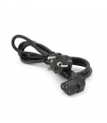 Кабель живлення Schuko кутовий PC-186A CEE7 /7-C13, 1.5M, 0.75mm, євровилках під 90 градусів, OEM Q25 / 250