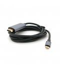 Кабель HDMI (тато) - Type-C (тато),  4K, 60HZ, Chip:2172U, 1.8m, Black