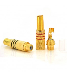 Гнездо RCA под кабель под пайку ( Gold-металл)