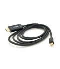 Кабель VEGGIEG MH-3 MiniDisplay Port (тато) на HDMI (тато), 3m, підтримує 1920 * 1080, Black, Пакет