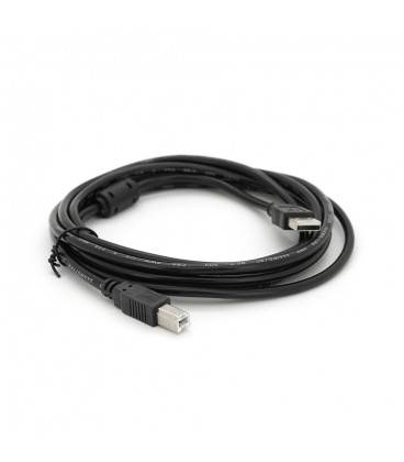 Кабель USB 2.0 AM/BM, 3.0m, 1 ферит, чорний, Пакет Q200