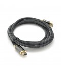 Кабель VEGGIEG HX-2 HDMI-HDMI 2K * 4K, 2m, v2,0, OD-7.0mm, круглий, обплетення, Black, коннектор Black-Gold, Пакет