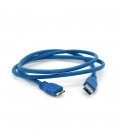 Кабель Usb 3.0 AM to Micro-B blue 1.0m для жорстких дисків