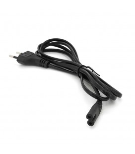 Кабель питания 1.8m, 0.75mm, PC-184/2 CEE7/16-C7-1CM8155 2 pin (для бытовой техники), Black, OEM, МЕДЬ!!!