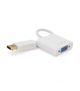 Конвертер Display Port (папа) на VGA(мама) 30cm, White,4K/2K, Пакет