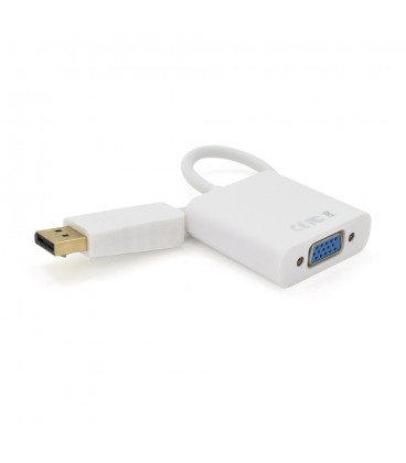 Конвертер Display Port (тато) на VGA(мама) 30cm, White,4K/2K, Пакет