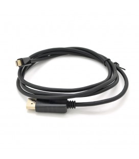 Кабель VEGGIEG MD-1.5 MiniDisplay Port (папа) на Display Port(папа), 1,5m, поддерживает 1920*1080, Black, Пакет