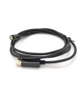 Кабель VEGGIEG MD-1.5 MiniDisplay Port (тато) на Display Port (мама), 1,5m, підтримує 1920 * 1080, Black, Пакет