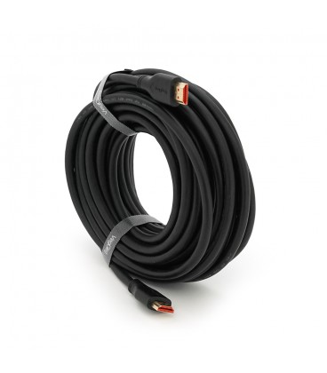 Кабель VEGGIEG HA-10 HDMI-HDMI 4K UHD, 10.0m, v2,0, OD-4.0mm, круглий, Black, коннектор Black-Metal, Box