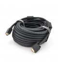 Кабель VEGGIEG VG-20 VGA 3 + 6, 20m, male to male (тато-тато), OD-8.0mm, 2 фериту, круглий Black, коннектор Gold, Box