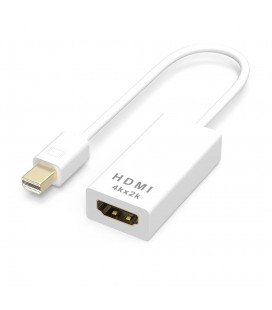 Конвертер mini Display Port (тато) на HDMI (мама) 10cm (small Size), White, 4K/2K, Пакет