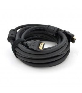 Кабель Ritar Premium PL-HD348 HDMI-HDMI Ultra HD 4K, 1080P, 10.0m, v1,4, OD-8.0mm, с фильтром, круглый Black, коннектор Gold, Bo