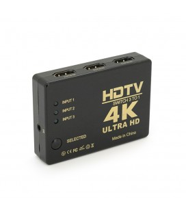 Пассивный HDMI свич с пультом ДУ IR, 1080Р, 1,4 версия, 1&gt,3 порта, Blister