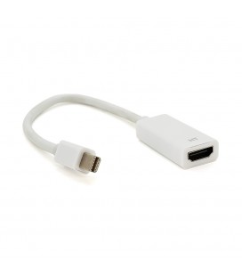 Конвертер mini Display Port (папа) на HDMI(мама) 10cm, White, 4K/2K, Пакет