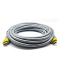 Кабель Merlion HDMI-HDMI V-Link High Speed 20.0m, v2,0, OD-8.2mm, круглий Grey, коннектор Grey / Yellow, (Пакет), Q16