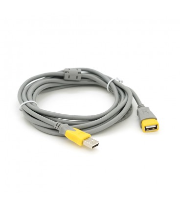 Удлинитель USB 2.0 V-Link AM/AF, 3.0m, 1 феррит, Grey/Yellow