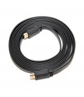 Кабель Merlion HDMI-HDMI 3.0m, v1.4, плоский Black, (Пакет), Q150