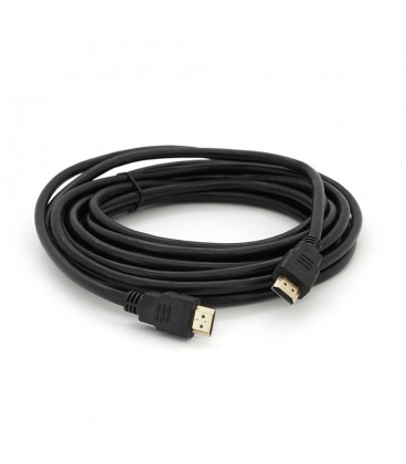 Кабель Merlion HDMI-HDMI HIGH SPEED 5.0m, v1.4, OD-7.5mm, круглий Black, коннектор Black, (Пакет) Q100