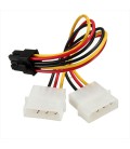 Кабель-перехідник для живлення відеокарти 4+4P--6P, OEM Q50