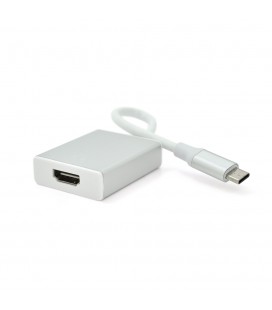 Конвертер Type-C (папа) на HDMI(мама) 10cm, Silver, 4K/2K, Пакет