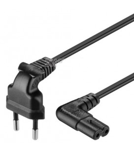 Кабель живлення 1.2m, 0.5mm, PC-184/2 CEE7 / 16-C7 2 pin (для побутової техніки), Black, 90 ° OEM Q50 / 250 МЕДЬ !!!
