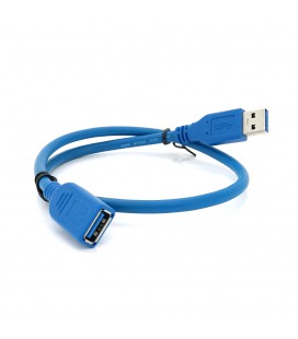 Подовжувач USB 3.0 AM / AF, 0.5m, Blue, Пакет, Q200