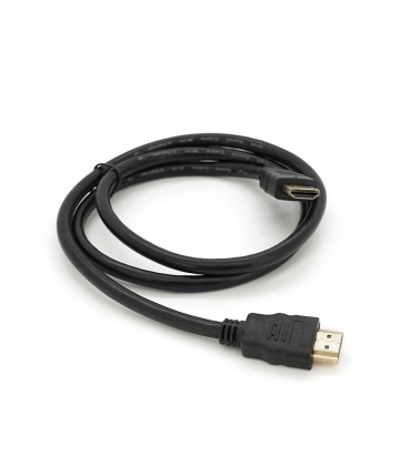 Кабель Merlion HDMI-HDMI HIGH SPEED 1m, v1.4, OD-7.5mm, круглий Black, коннектор Black, (Пакет), Q400