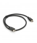Кабель Merlion HDMI-HDMI HIGH SPEED 0.8m, v1.4, OD-7.5mm, круглий Black, коннектор Black, (Пакет) Q500