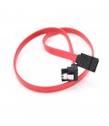 Кабель інтерфейсний VEGGIEG ST307 SATA3.0, 0.5м, загнутий з защіпкою, червоний