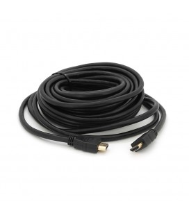 Кабель Merlion HDMI-HDMI HIGH SPEED 10m, v1.4, OD-7.5mm, круглий Black, коннектор Black, (Пакет) Q50