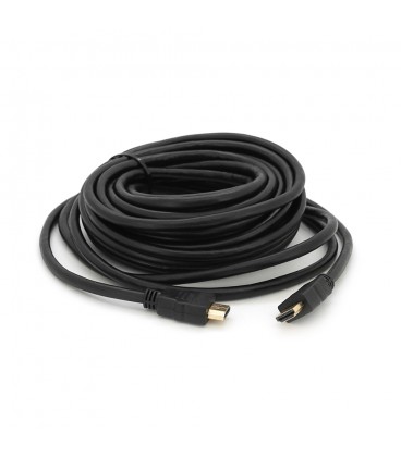Кабель Merlion HDMI-HDMI HIGH SPEED 10m, v1.4, OD-7.5mm, круглий Black, коннектор Black, (Пакет) Q50