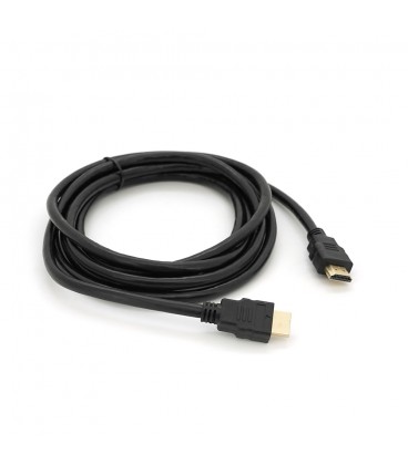 Кабель Merlion HDMI-HDMI HIGH SPEED 3.0m, v1.4, OD-7.5mm, круглий Black, коннектор Black, (Пакет) Q125